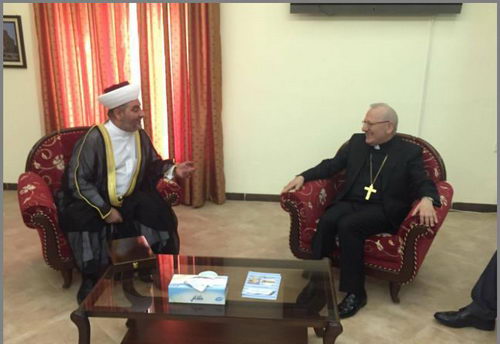 رئیس انجمن علمای موصل با اسقف اعظم کلدانی های عراق دیدار کرد