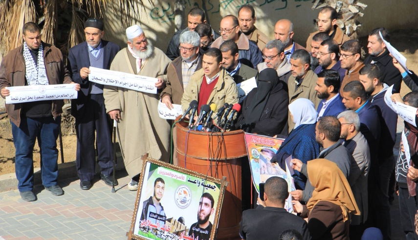 تجمع مردم غزه در حمایت از اسرای فلسطینی