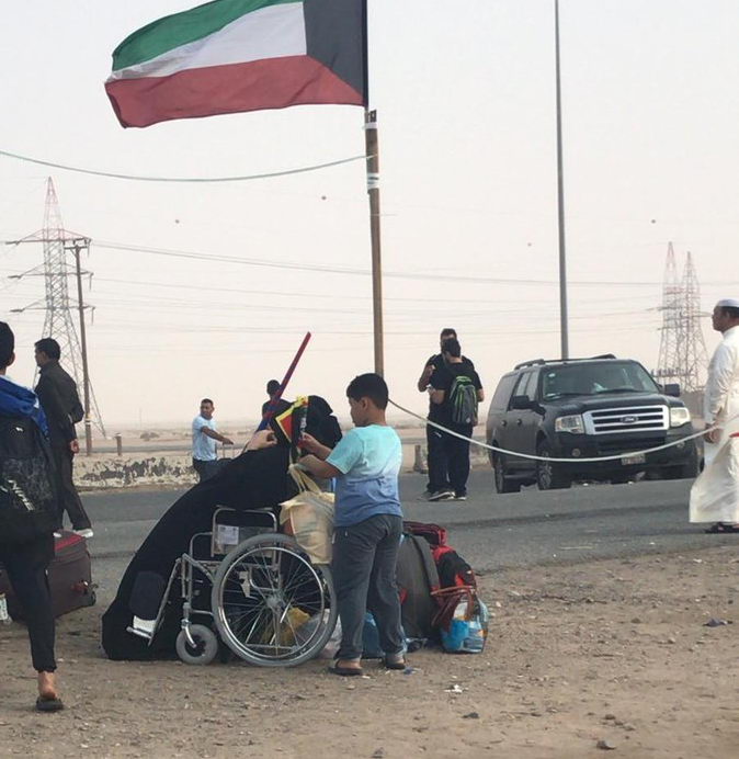 زائران اربعین بحرینی در مرز عبدلی کویت