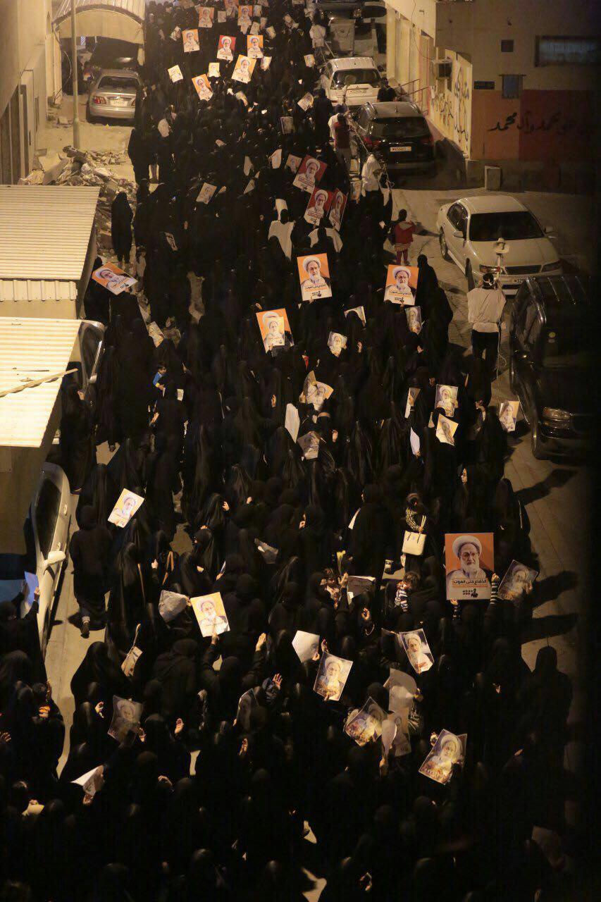 حضور گسترده شیعیان بحرین در تظاهرات مسالمت‌آمیز