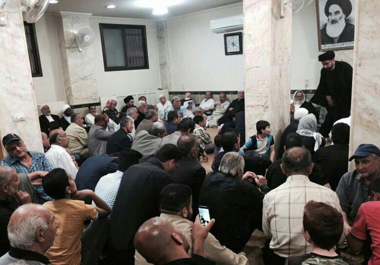 مراسم عزاداری حضرت زینب(س) در دفتر آیت الله العظمی سیستانی در دمشق