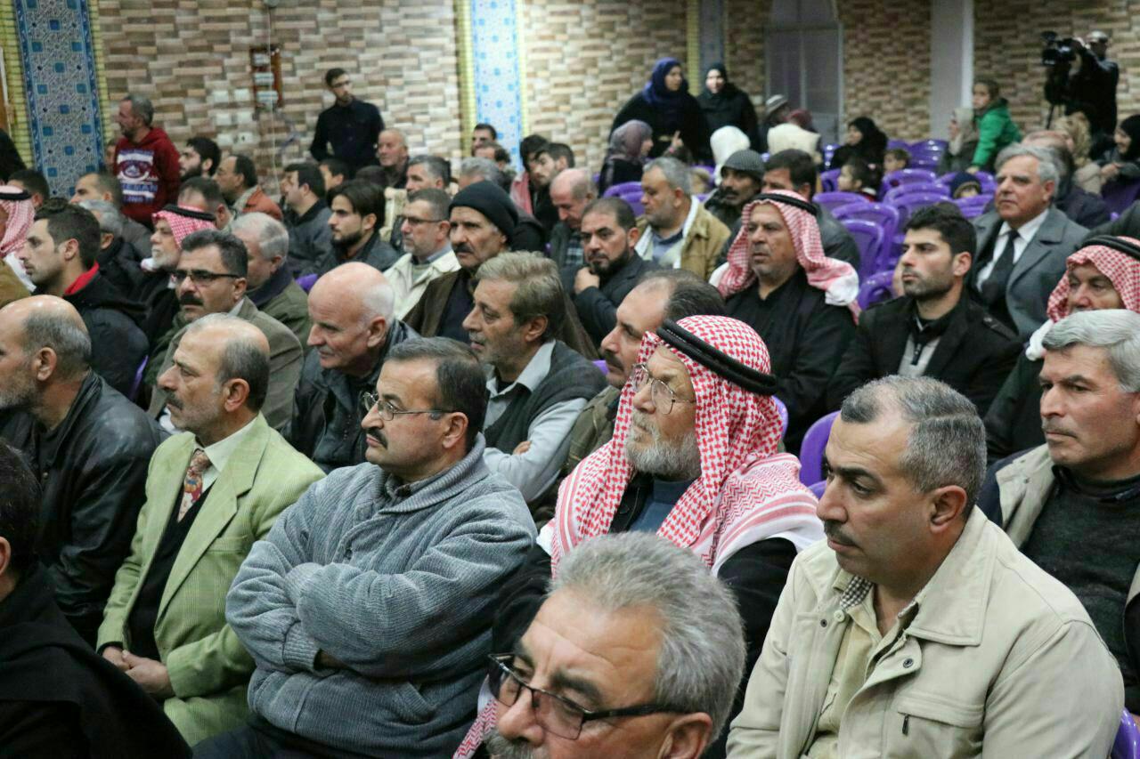 حضور نماینده مقام معظم رهبری در میان مردم و علمای حمص سوریه