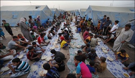 افطاری در عراق مناطق جنگی