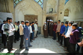 مراسم اختتامیه دوره مهارت افزایی طلاب  حوزه علمیه هرمزگان در مدرسه علمیه جهانگیرخان قم