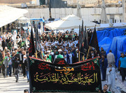 مراسم تشییع نمادین امام جواد (ع) با حضور خیل زائران برگزار شد+ تصاویر