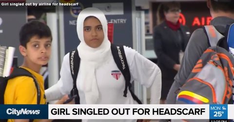 رفتار تبعیض آمیز ماموران فرودگاه سن فرانسیسکو  با دختر 12 ساله محجبه