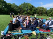 برای نخستین بار مسلمانان آکسفورد نماز عید را در فضای باز  اقامه کردند