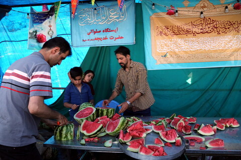 تصویری رپورٹ|قم میں مرجع تقلید آیت اللہ العظمیٰ مکارم شیرازی کی موجودگی میں عید غدیر کی مناسبت سے پیدل مارچ