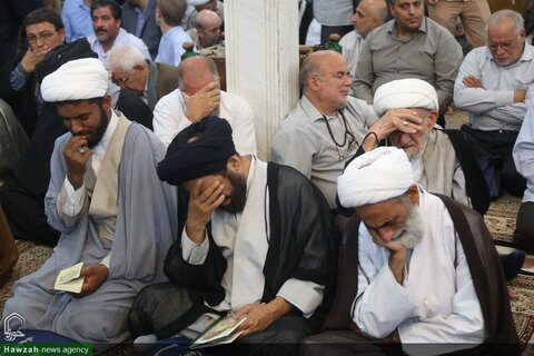 بالصور/ إقامة مجلس تأبيني لمرور أربعين يوم من وفاة الفقيد آية الله الحسيني الشاهرودي بقم المقدسة