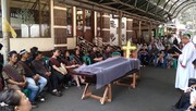 مراسم تشییع جنازه به مسیحیان در مسجدی در جاکارتا