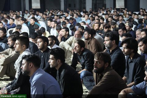 تصویری رپورٹ| مسجد بیت العتیق جامعہ عروۃ الوثقیٰ لاہور میں عشرہ محرم الحرام کی پہلی مجلس عزاء منعقد