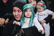 تصویری رپورٹ|ایران کے دارالحکومت مصلی امام خمینی(رہ) میں شیرخوار کربلا کی یاد میں عظیم الشان اجتماع