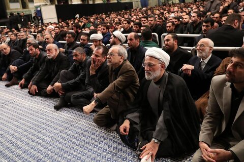 تصاویر/ مراسم عزاداری  شب تاسوعای حسینی در حسینیه امام خمینی