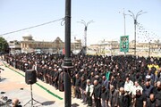 تصاویر/ برپایی دسته جات عزاداری و اقامه نماز عاشورا در همدان
