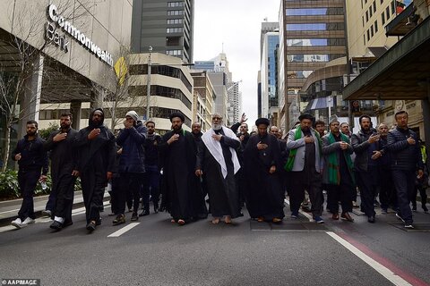 گزارش تصویری از راهپیمایی روز عاشورا در شهر سیدنی