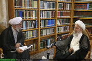 تصویری رپورٹ| عالمی اہل بیت(ع) اسمبلی کے سیکریٹری جنرل کا آیت اللہ العظمیٰ مکارم شیرازی سے ملاقات