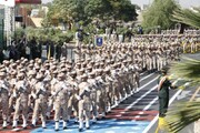 اهتزار بیرق های مردانگی در رژه نیروهای مسلح یزد+ عکس