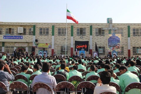 تصاویر/ مراسم نواختن زنگ مهر و مقاومت در مدارس یزد