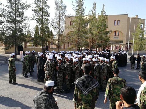 تصاویر/ انتخاب بسیج طلاب مدرسه علمیه خاتم الانبیاء(ص) بم به عنوان برترین پایگاه بسیج کرمان