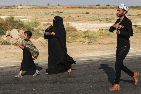تصاویر/ پیاده روی اربعینی مردم خوزستان به سمت مرز چذابه