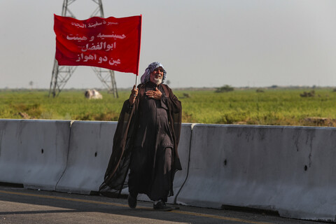 تصاویر/ پیاده روی اربعینی مردم خوزستان به سمت مرز چذابه