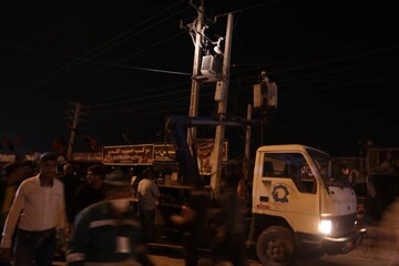 قطعی برق قسمتی از پایانه مرزی شلمچه رفع شد