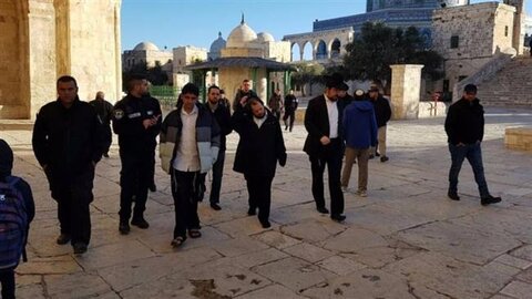 Over 750 Israeli settlers violate Aqsa Mosque protected by Israeli forces