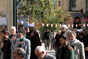 تصاویر/ دسته عزاداری حوزه علمیه همدان در اربعین حسینی