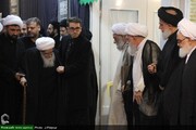 تصویری رپورٹ| ارتحال پیامبر اسلام (ص)اور شہادت امام حسن (ع) کی مناسبت سے قم میں مجتہدین کے گھروں میں عزاداری