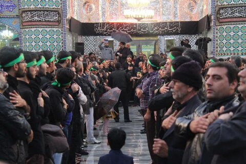 تصاویر/ عزاداری هیئات مذهبی آران و بیدگل در حرم هلال بن علی (ع)  در روز 28 صفر