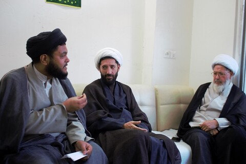 تصویری رپورٹ|جامعہ روحانیت بلتستان پاکستان کے  وفد کی قم میں امام جمعہ سکردو علامہ شیخ حسن جعفری سے ملاقات