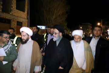 فیلم/ بازدید شبانه امام جمعه تبریز از روستای زلزله زده ورنکش