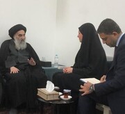 Rencontre du grand Ayatollah Sistani et le chef de MANUI