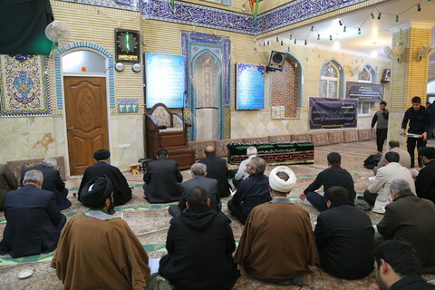مراسم وداع با پیکر مرحوم آیت الله سید ابوالفضل میرمحمدی در مسجد معصومیه قم