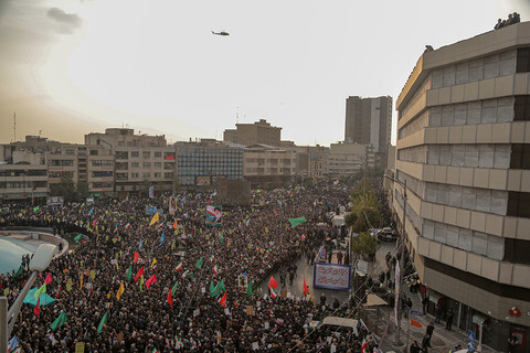 تصویری رپورٹ|تہران میں غیرملکی حمایت یافتہ شرپسندوں کے خلاف عظیم الشان ریلی