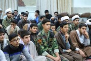 تصاویر/ مراسم گرامیداشت هفته بسیج در مدرسه علمیه امیرالمومنین(ع) تبریز