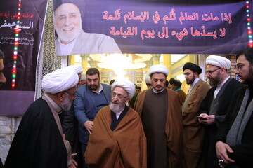 مراسم چهلمین روز ارتحال علامه سید جعفر مرتضی عامل برگزار شد