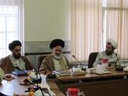 حضور آیت الله حسینی بوشهری در محل کار پس از طی یک دوره نقاهت