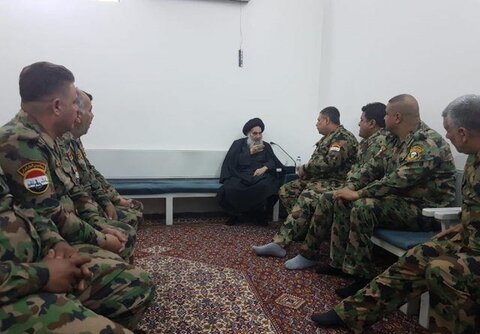 Rencontre des héros blessés de l’armée irakienne avec Le Grand Ayatollah Sistani