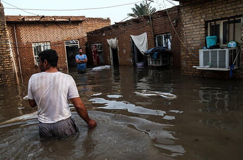 باران های سیل آسا در اهواز / سیل در شهر / بحران در اهواز