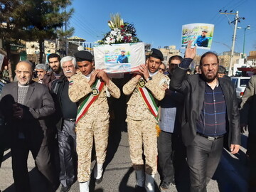 پیکر جانباز شهید احمد نعلچی در کاشان تشییع شد