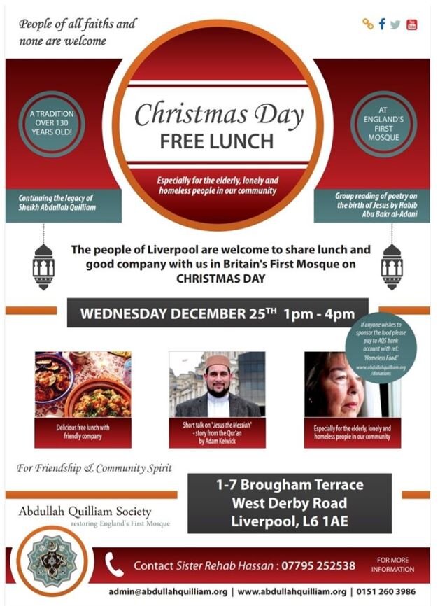 دعوت از نیازمندان در عید کریسمس؛ سنت ۱۳۰ ساله نخستین مسجد بریتانیا 