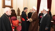 گروهی از حزب الله با اسقف اعظم کلیسای مارونی دیدار کردند+ تصاویر