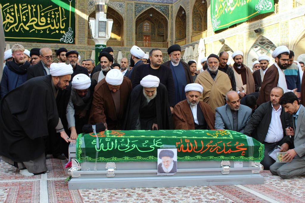 تصاویر/ تشییع پیکر آیت‌الله سید حسین شمس خراسانی در نجف اشرف