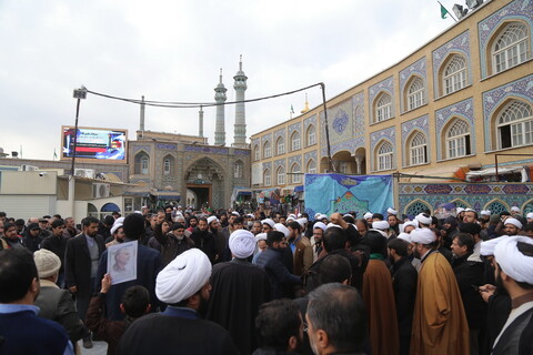راهپیمایی خودجوش طلاب و روحانیون به مناسبت شهادت سردار سلیمانی