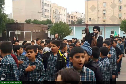عزاداری دانش آموزان اهوازی برای شهادت سردار سلیمانی