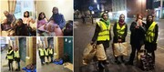 زنان مسلمان انگلستان در ایام کریسمس به بی خانمان‌ها لباس گرم پوشاندند
