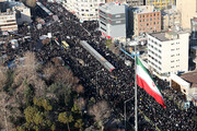 فیلم| تصاویر هوایی از وداع چند میلیونی مردم تهران با سردار آسمانی