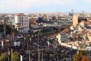 عکس هوایی از انتظار مردم قم برای استقبال از سردار دلها