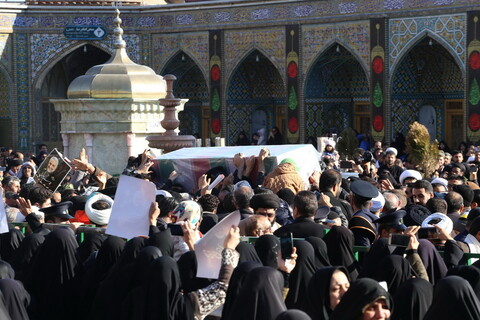 مراسم تشییع و تدفین پیکر شهید شهروز مظفری نیا در قم